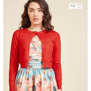 A Take on Timeless Cropped Cardigan in Apple